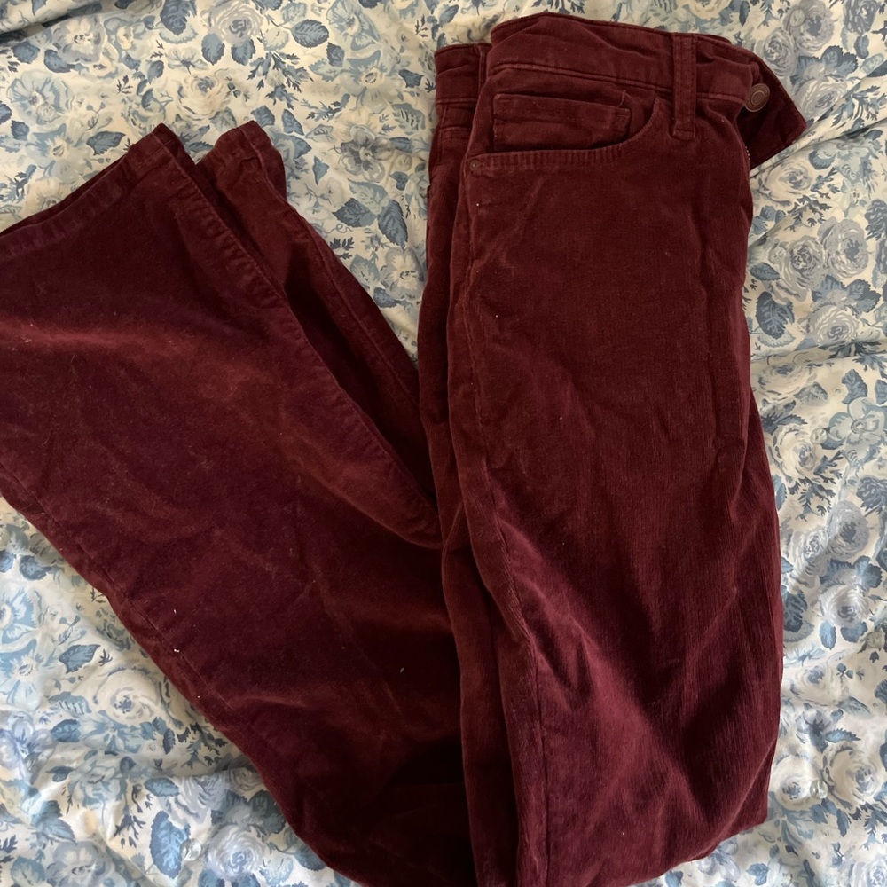 Women's Burgundy Corduroy Jeans